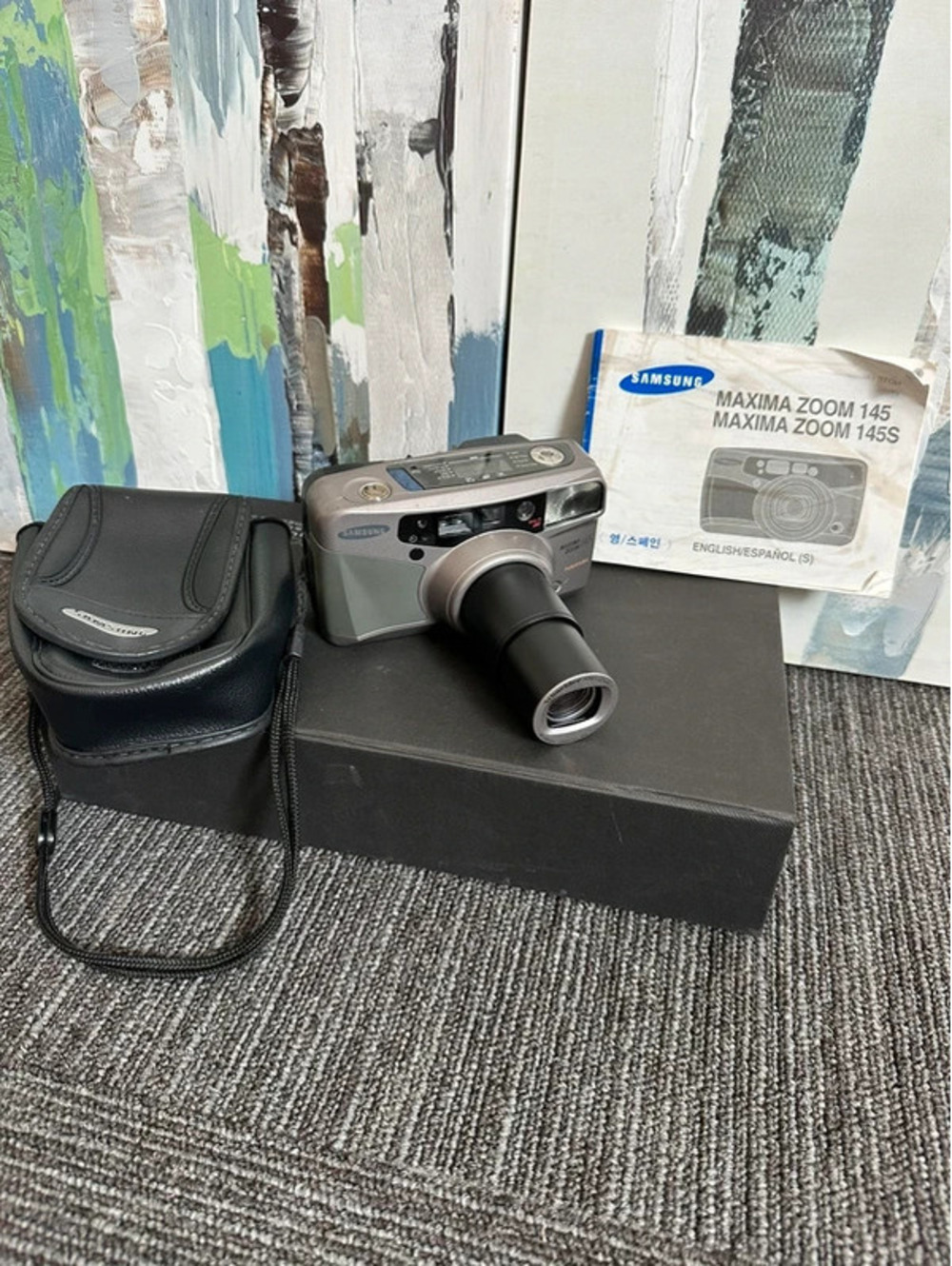 Samsung Maxima Zoom 145S 35mm Point & Shoot Film Camera w/ Case & Original Box